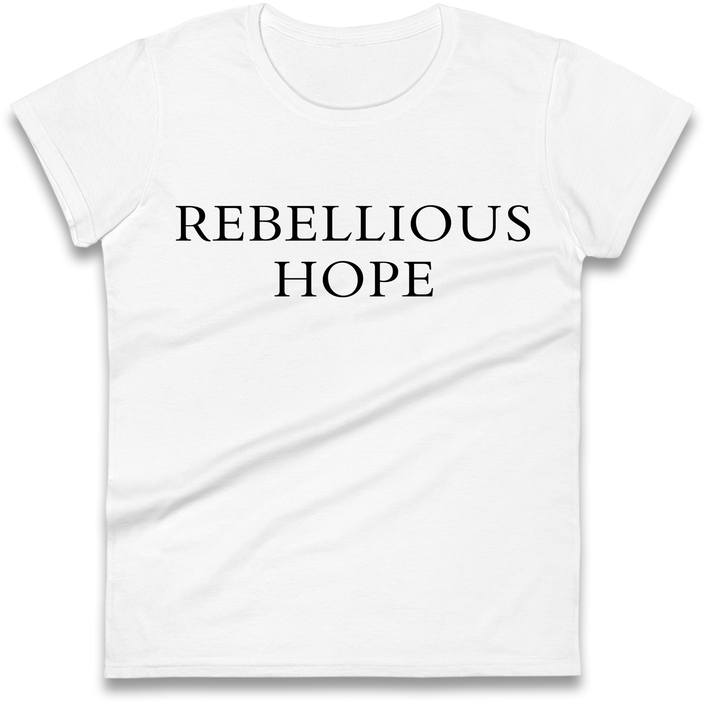 Rebellious Hope Embroidered Ladies Shirt