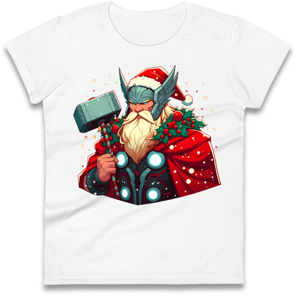 Viking Thor Santa Ladies Shirt