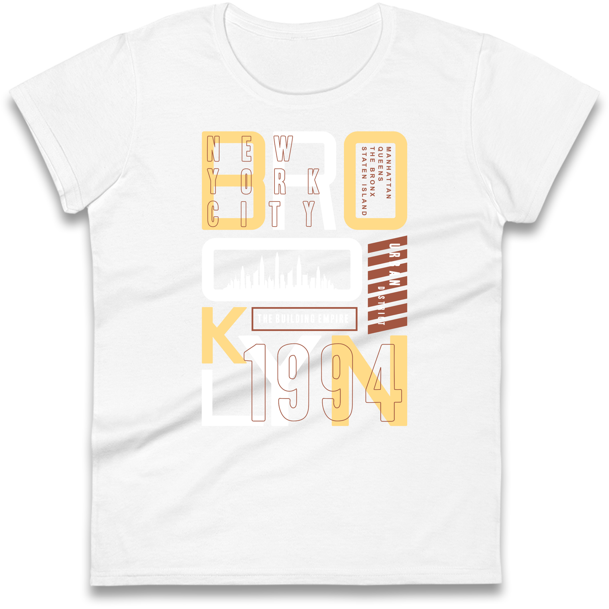 Brooklyn New York Urban District Ladies Shirt