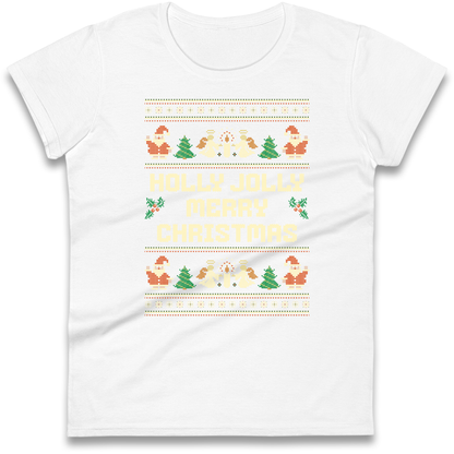 Holly Jolly Merry Christmas Ladies Shirt
