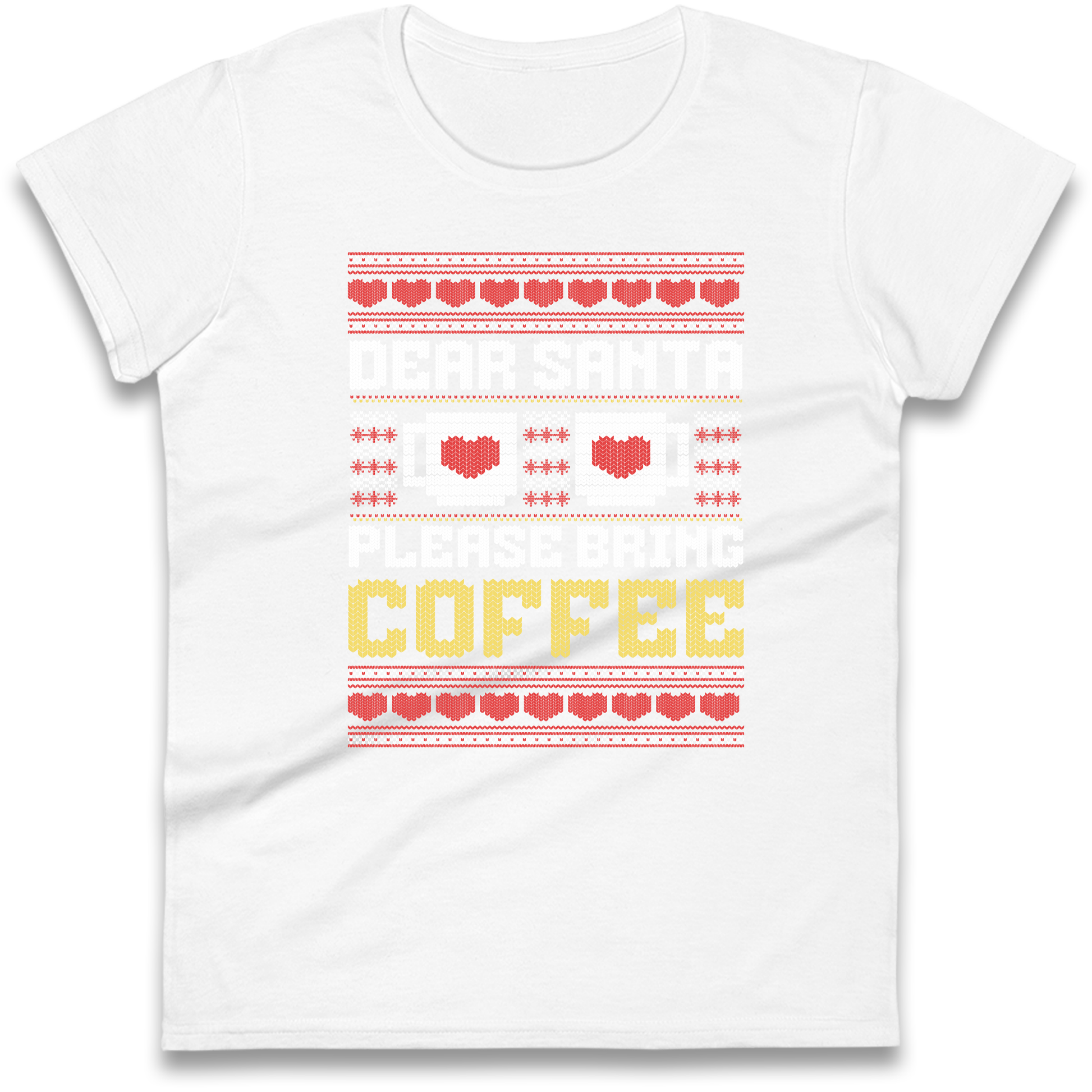 Dear Santa Please Bring Coffee Ladies Shirt