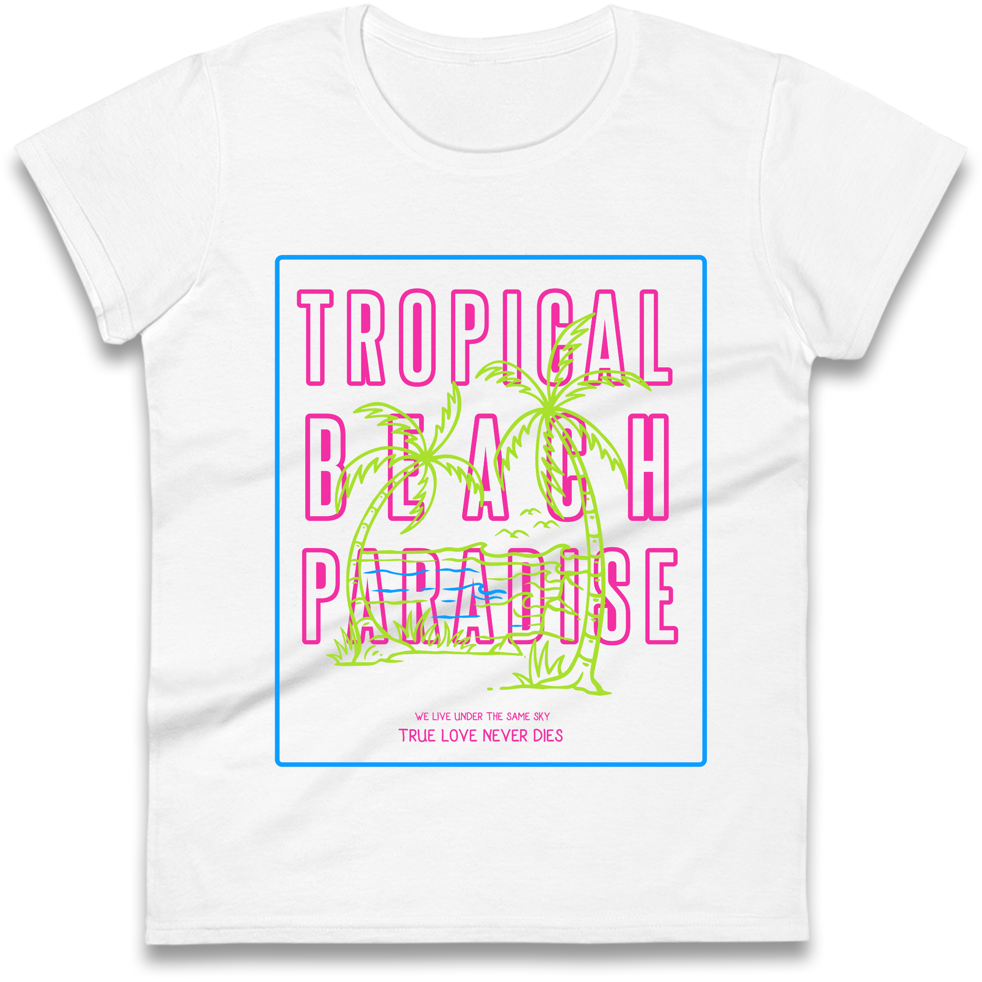 Tropical Beach Paradise Ladies Shirt