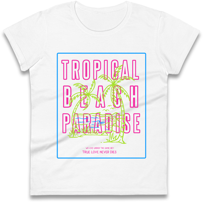 Tropical Beach Paradise Ladies Shirt