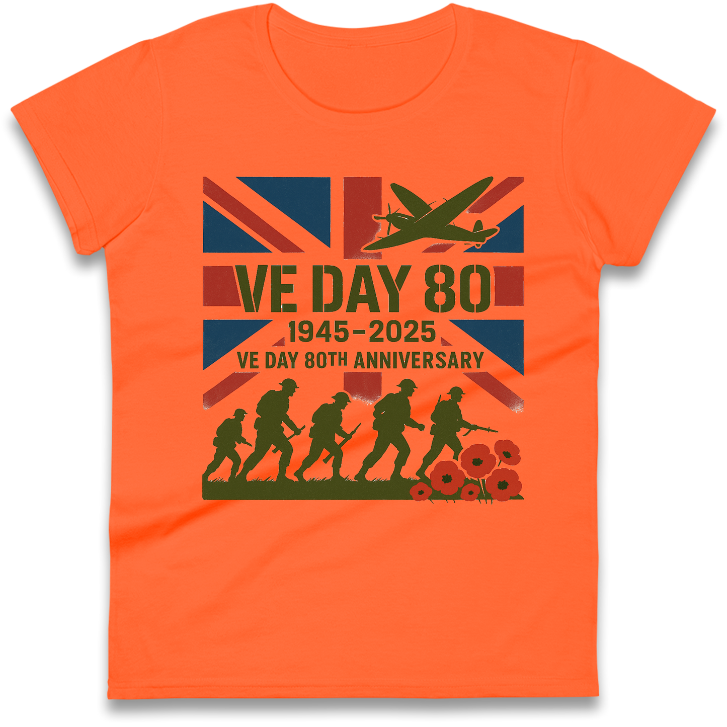 VE Day 80th Anniversary 1945 2025 Ladies Shirt
