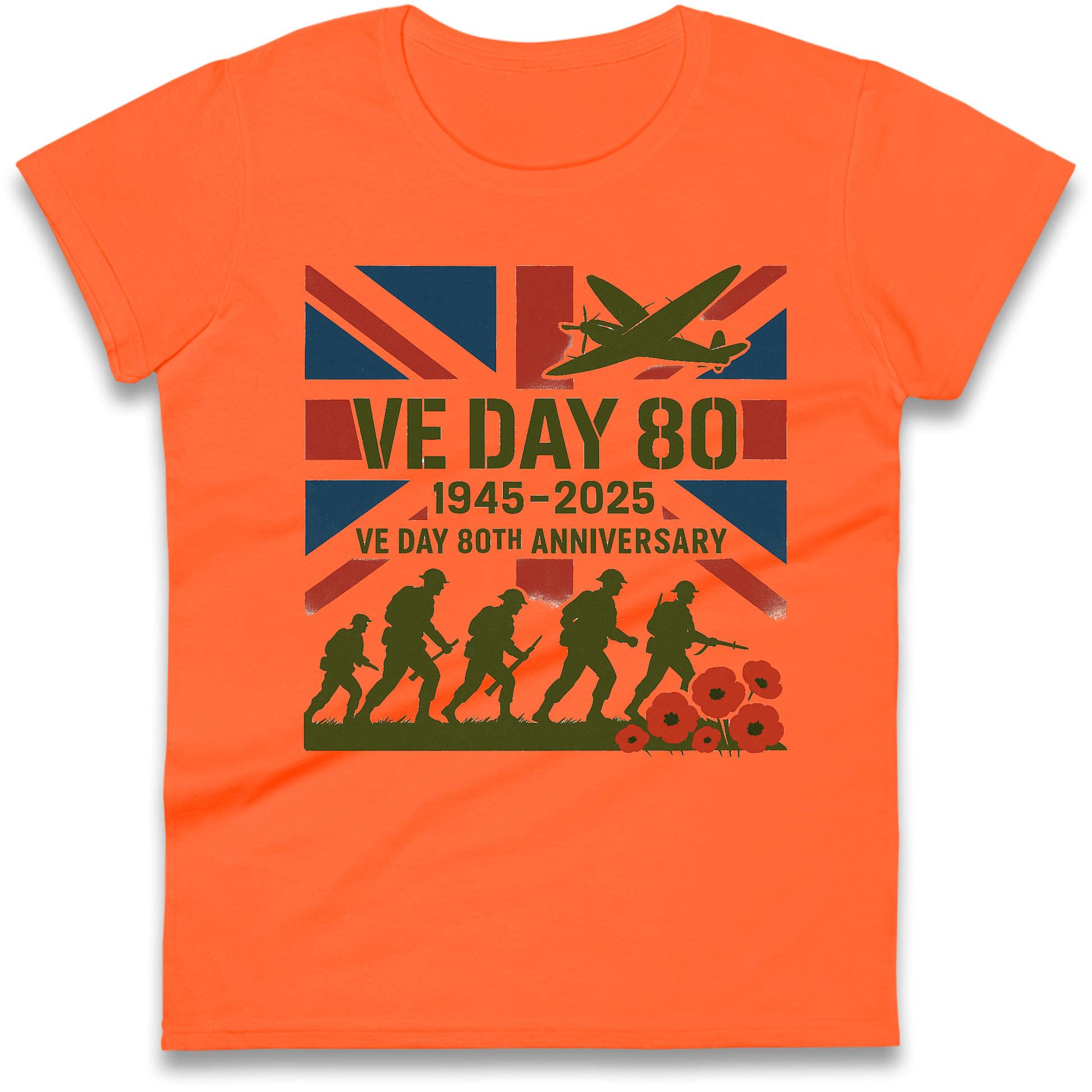 VE Day 80th Anniversary 1945 2025 Ladies Shirt