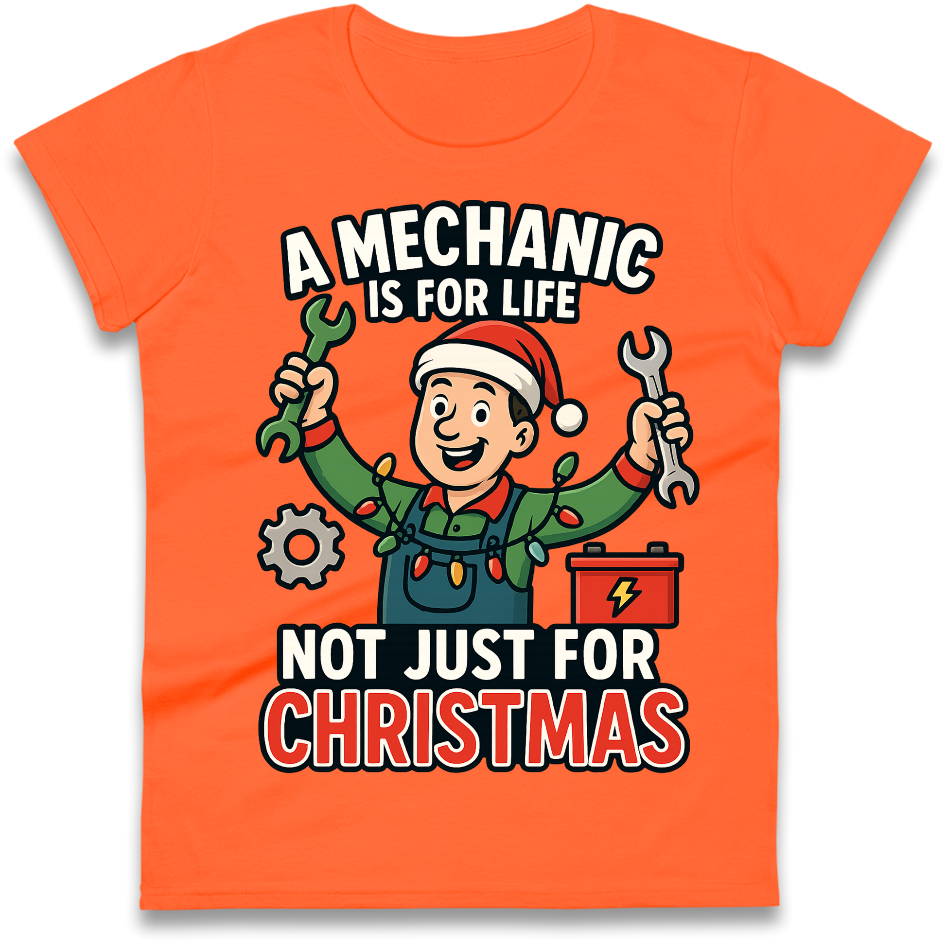 Mechanic Christmas Ladies Shirt