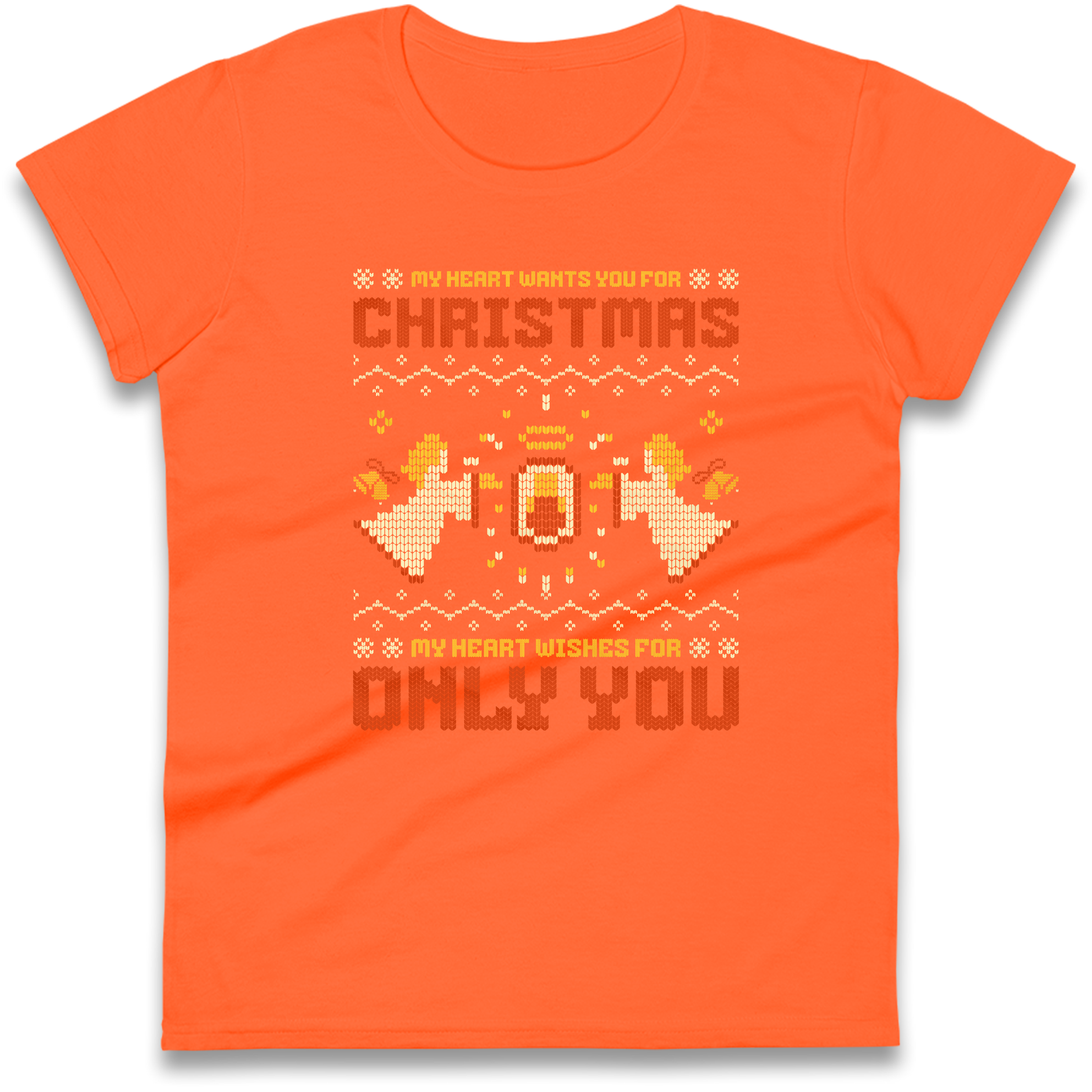 My Heart Wants You For Christmas Only You Christmas Ladies Shirt
