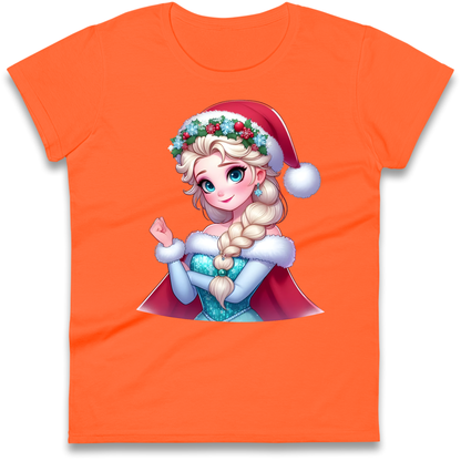 Elsa Frozen Santa Ladies Shirt