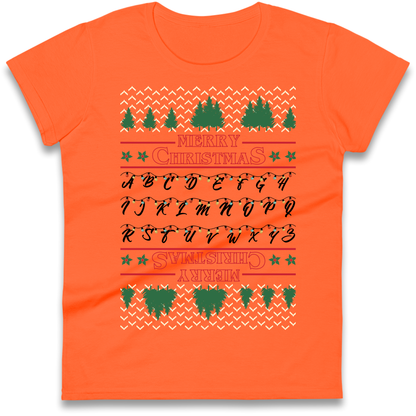 stranger things christmas jumper Ladies Shirt