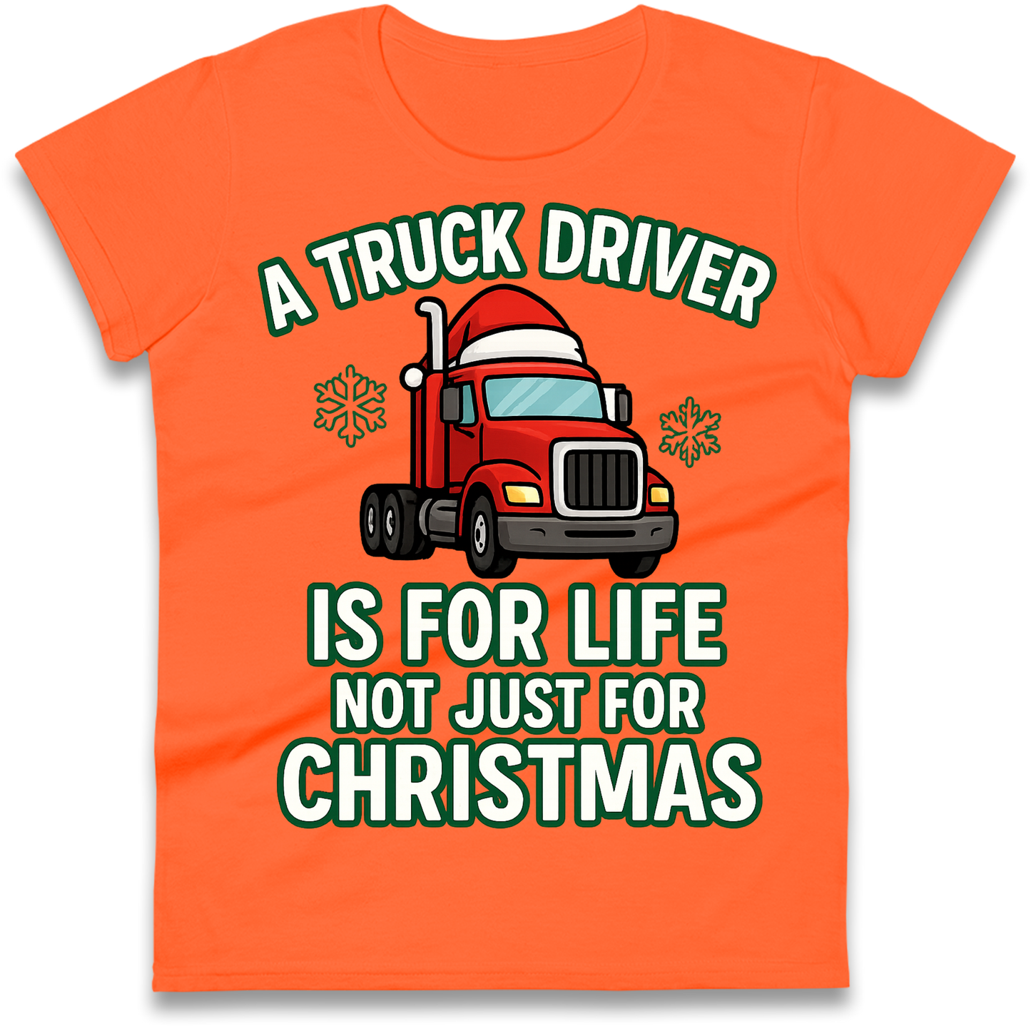 Truck Driver Christmas Ladies Shirt