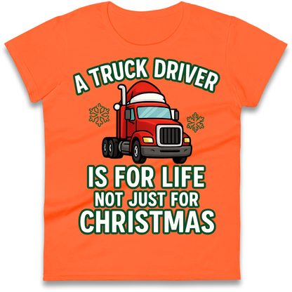 Truck Driver Christmas Ladies Shirt
