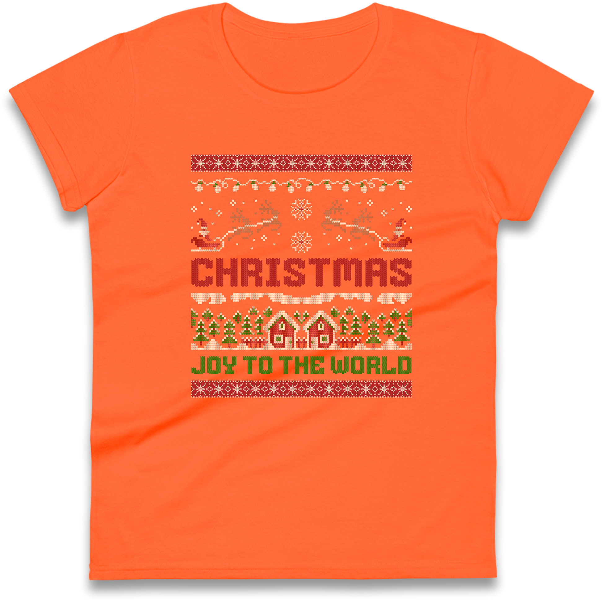Christmas Joy to the World Christmas Ladies Shirt