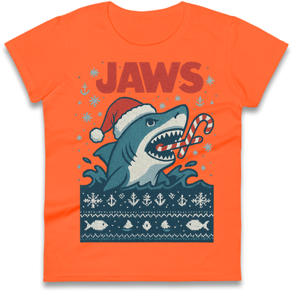 Jaws Christmas Ladies Shirt