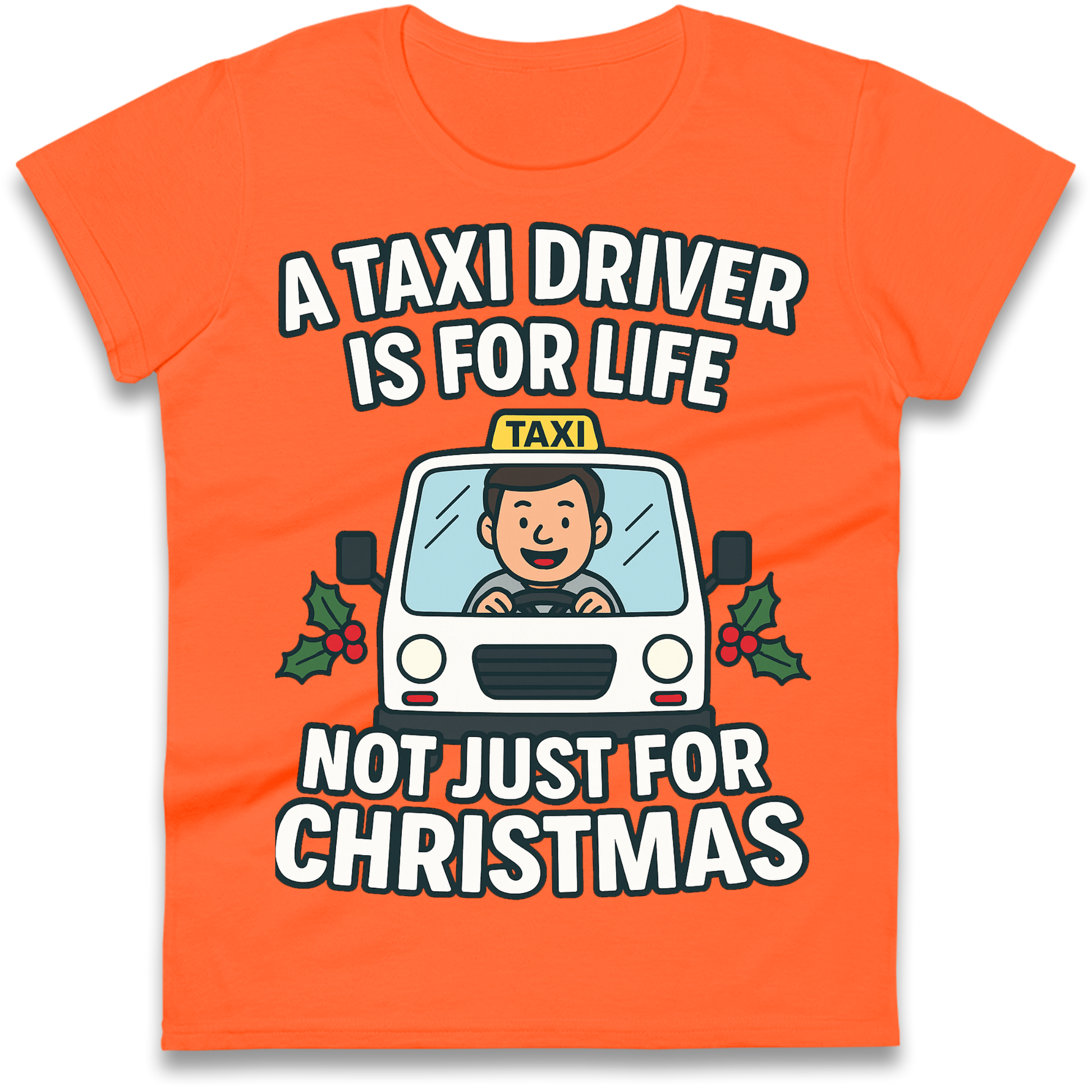 Taxi Driver Christmas Ladies Shirt
