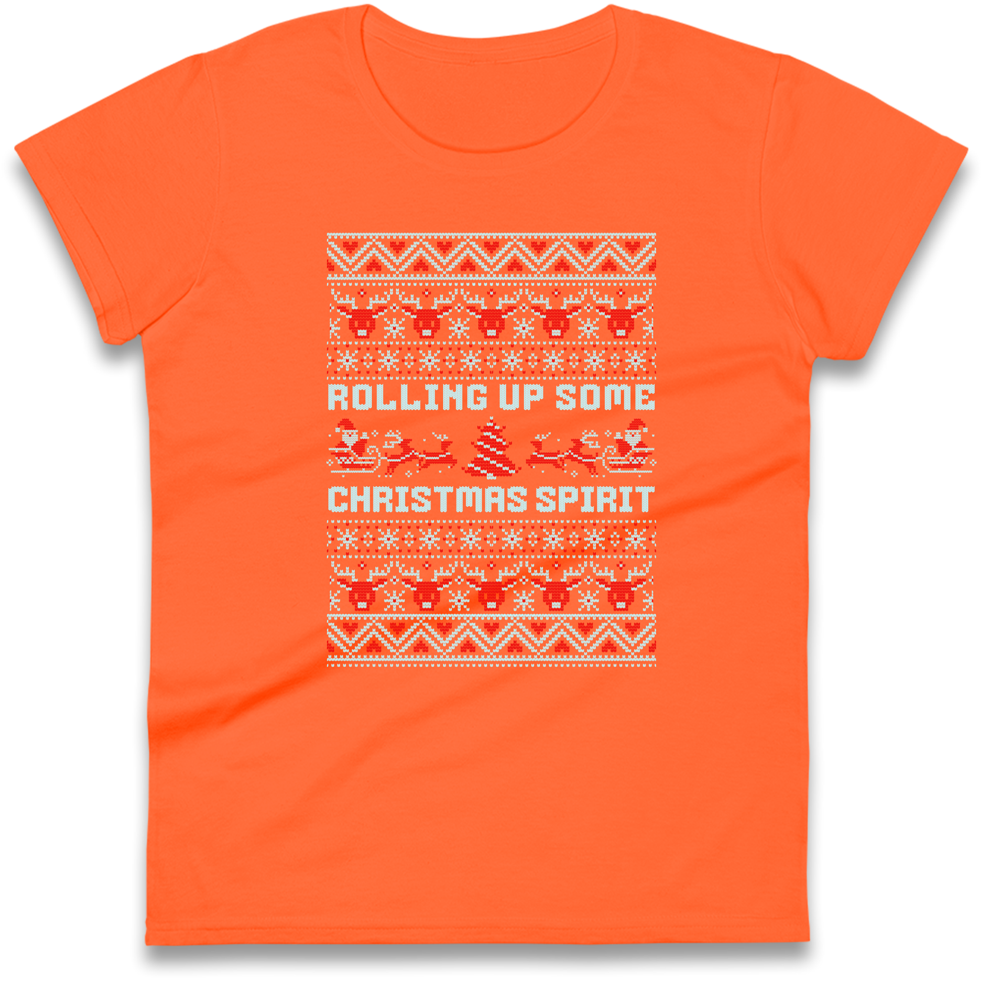 Rolling up Some Christmas Spirit Ladies Shirt