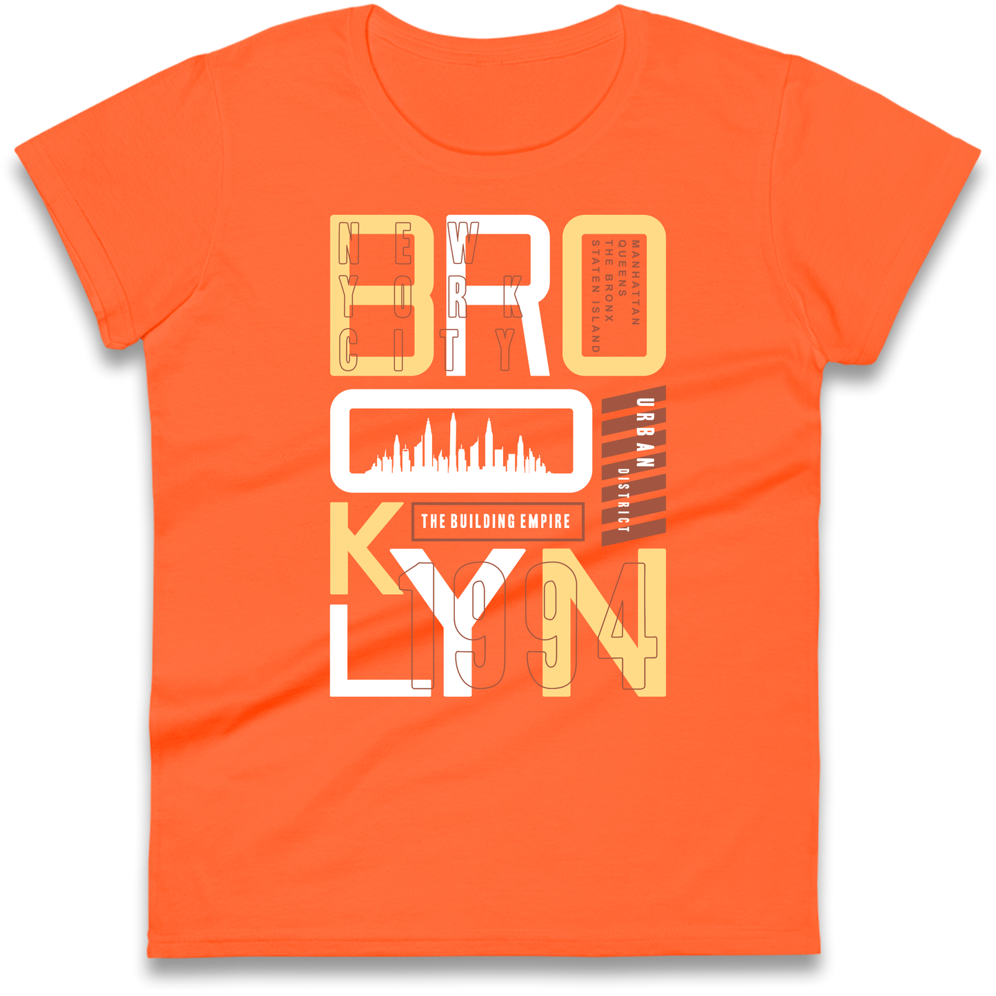 Brooklyn New York Urban District Ladies Shirt