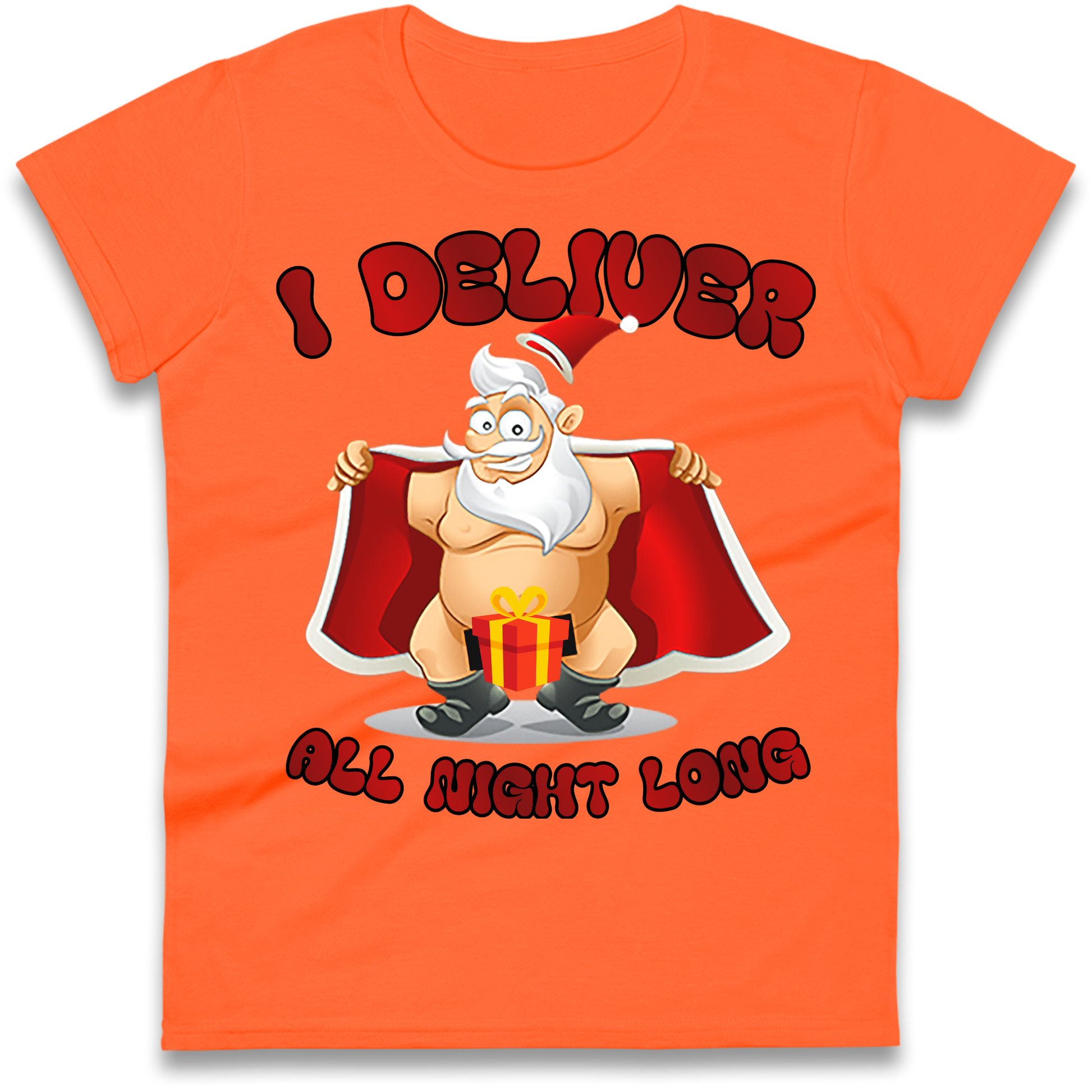 Santa Claus I Deliver All Night Long Christmas Ladies Shirt