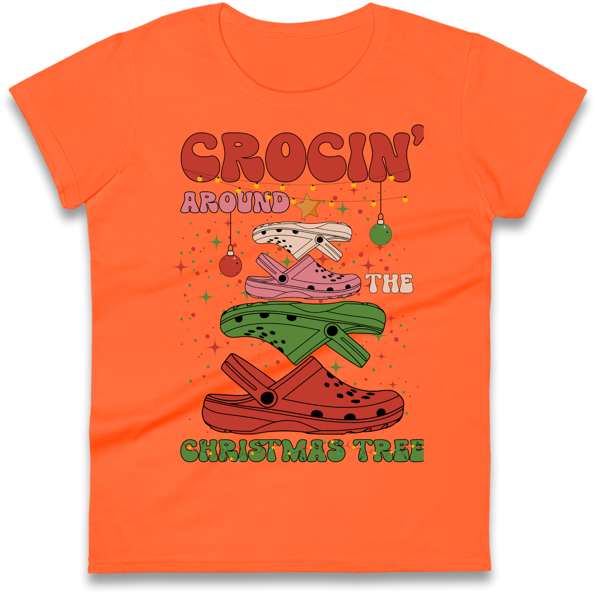 Crockin Around the Christmas Tree Christmas Ladies Shirt