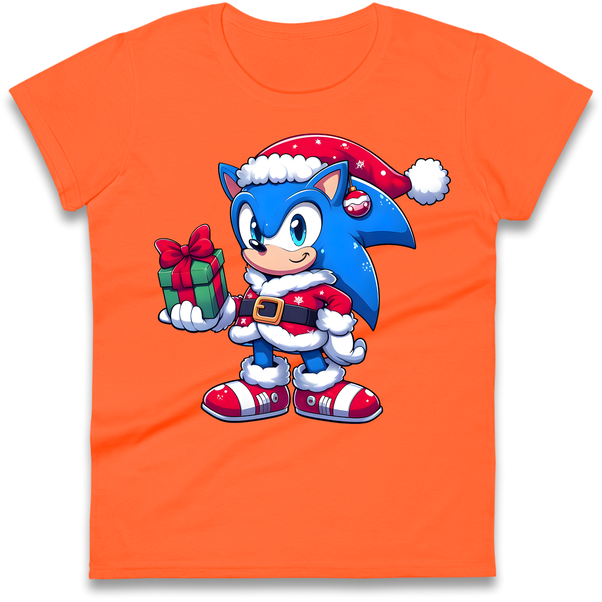 Sonic The Hedgehog Santa Ladies Shirt