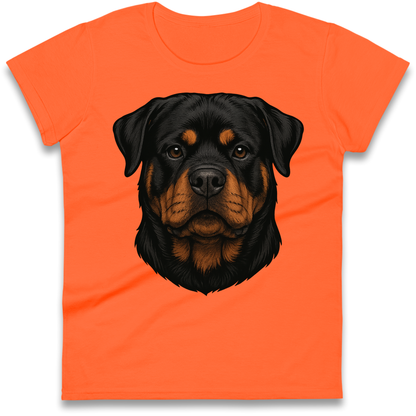 Rottweiler Face Ladies Shirt