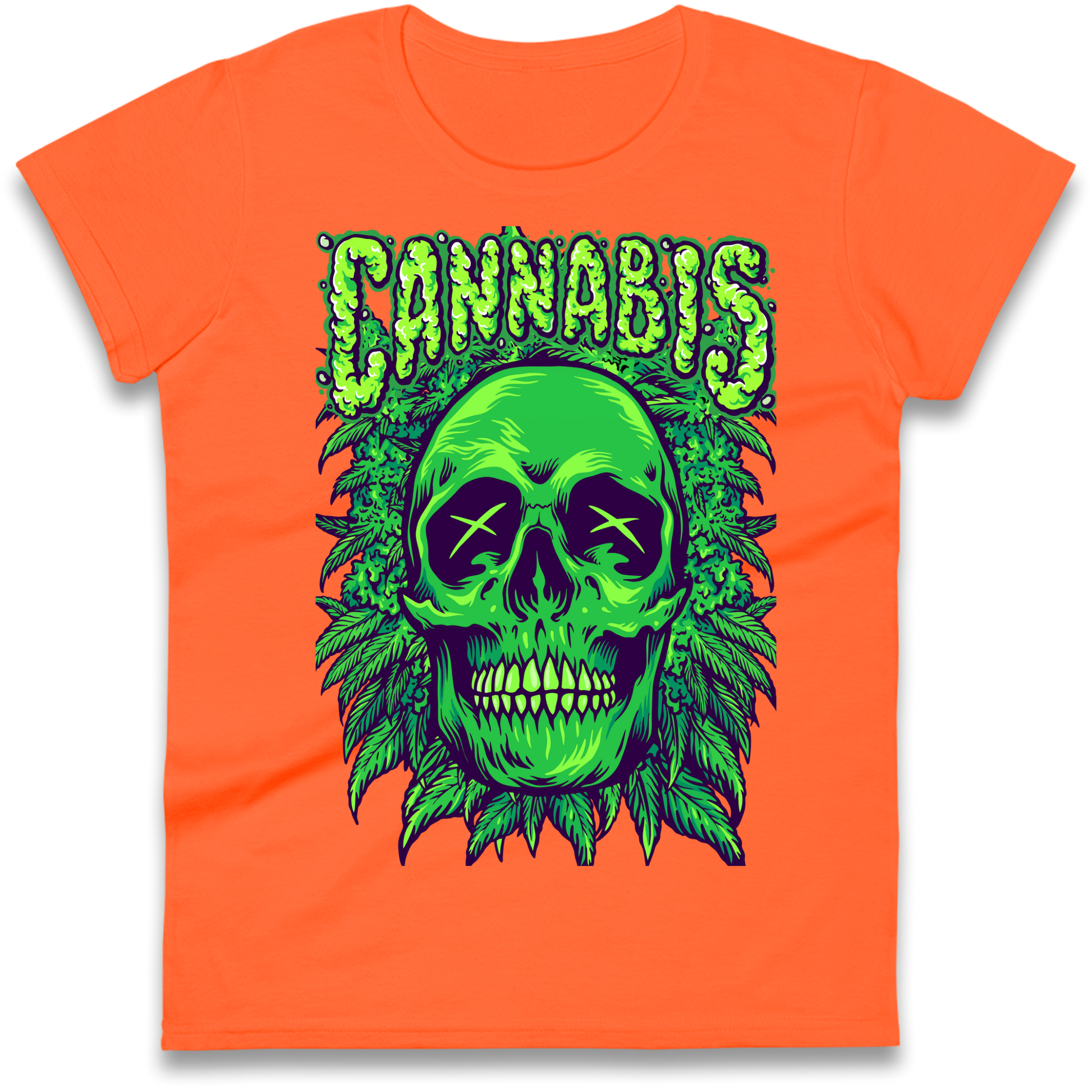 Cannabis Skull Ladies Shirt