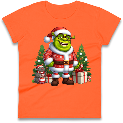 Shrek Santa Claus Presents Ladies Shirt