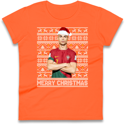 Merry Christmas Ronaldo Ladies Shirt