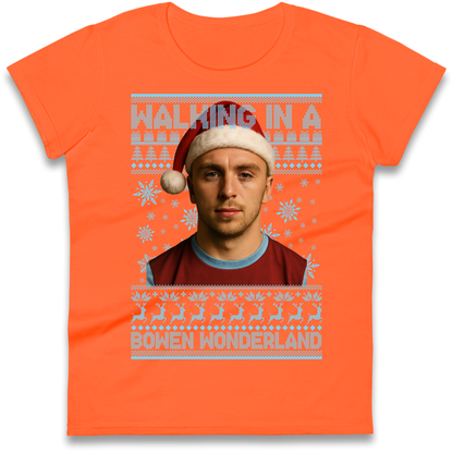 Jared Bowen walking in a Bowen Wonderland Christmas Ladies Shirt