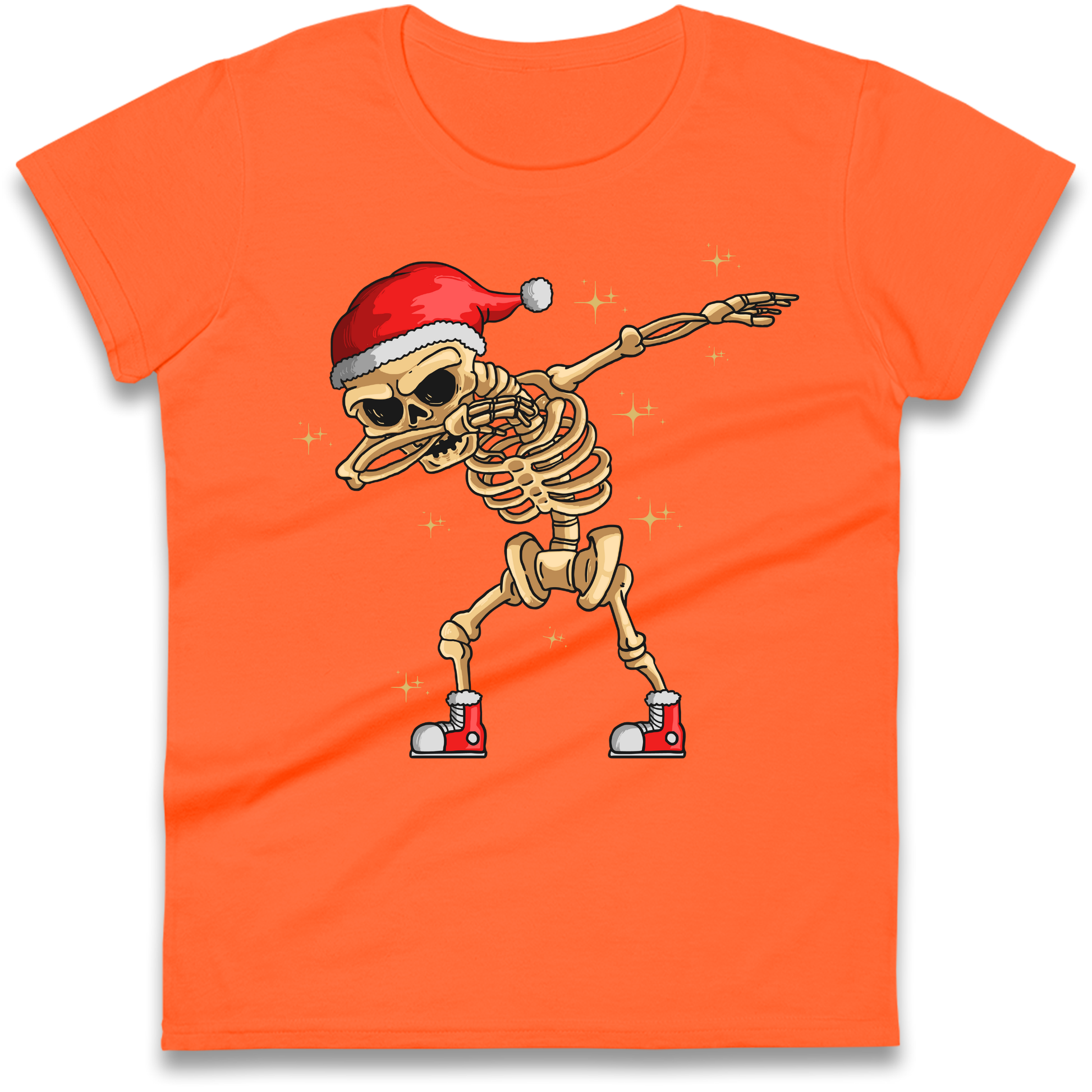 Santa Skellington Dabbing Christmas Ladies Shirt