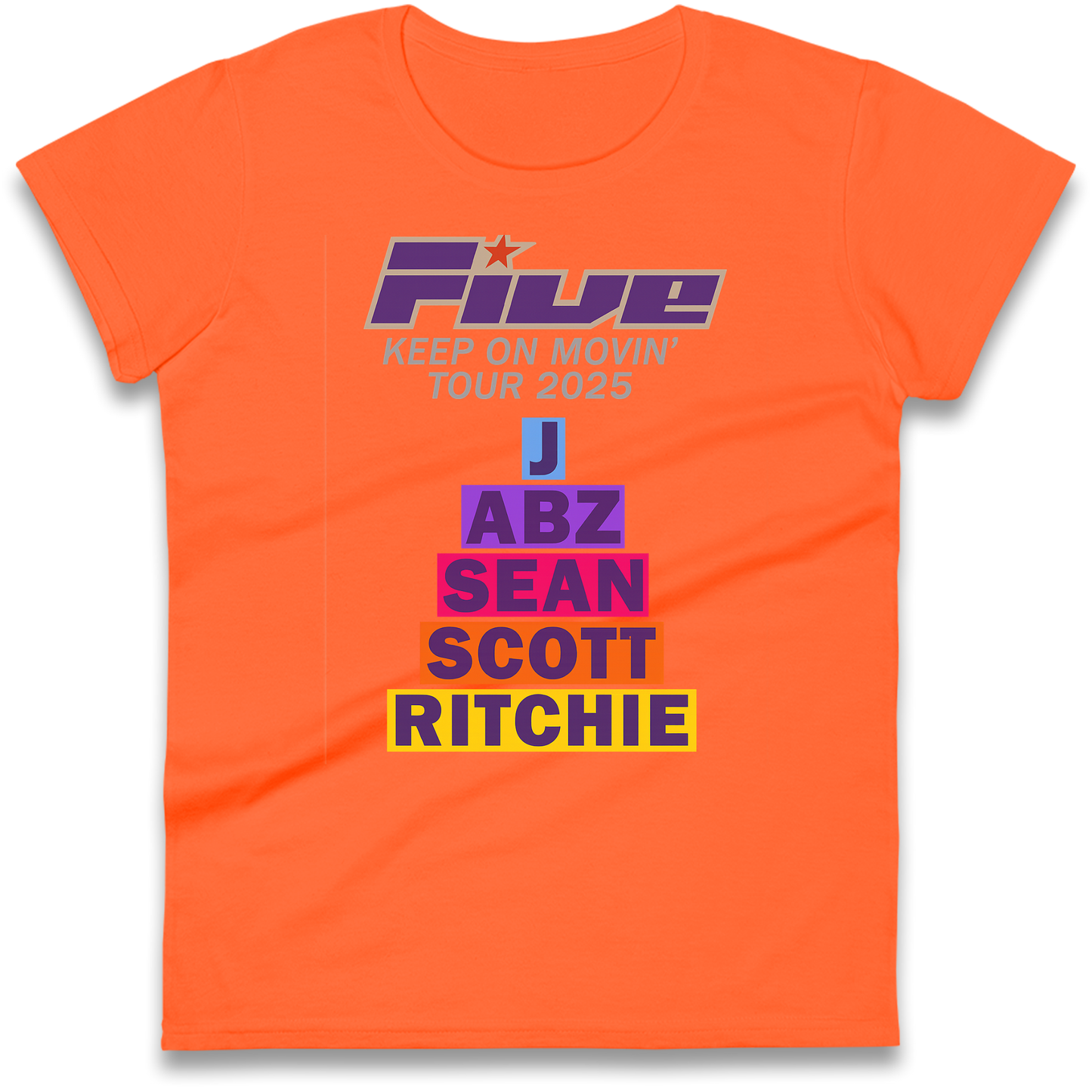 Five Keep On Movin' Tour 2025 Ladies Shirt