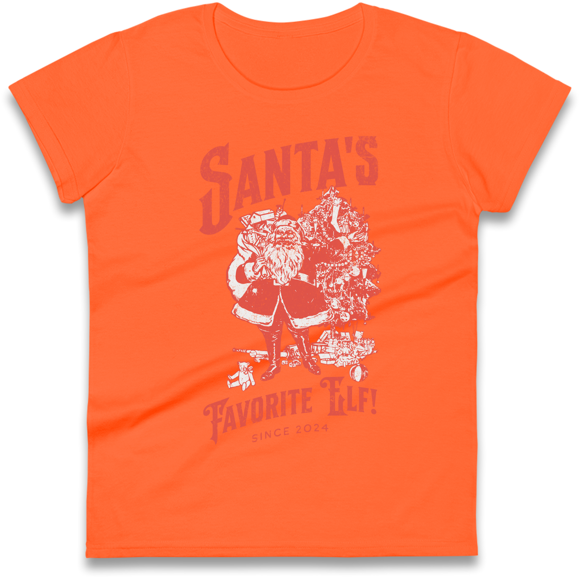 Santas Favourite Elf Christmas Ladies Shirt