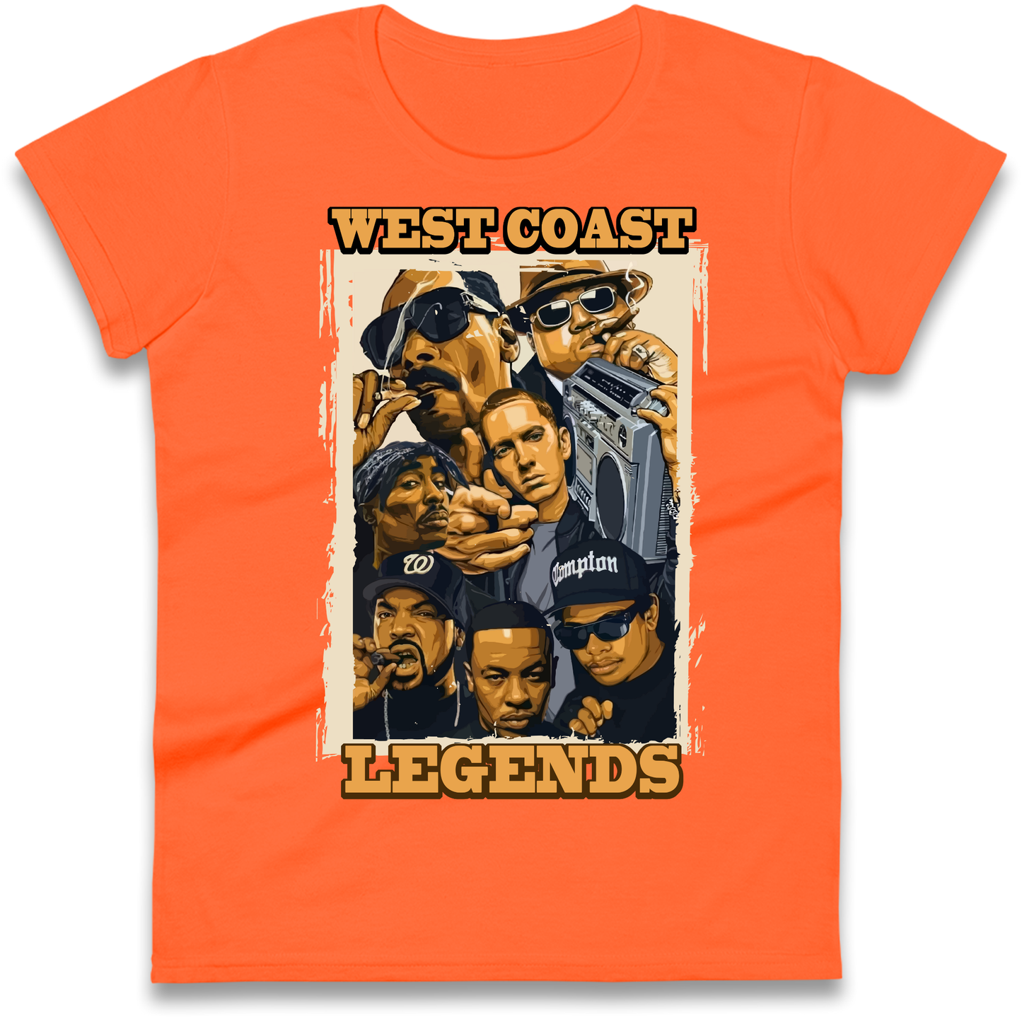 West Coast Legends Rappers Ladies Shirt