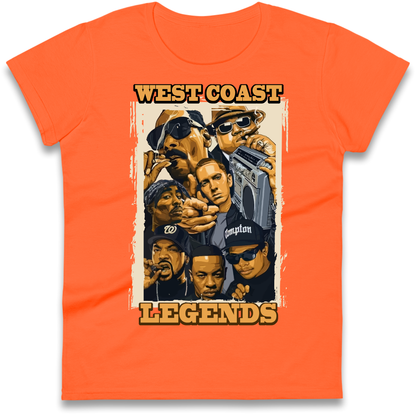 West Coast Legends Rappers Ladies Shirt