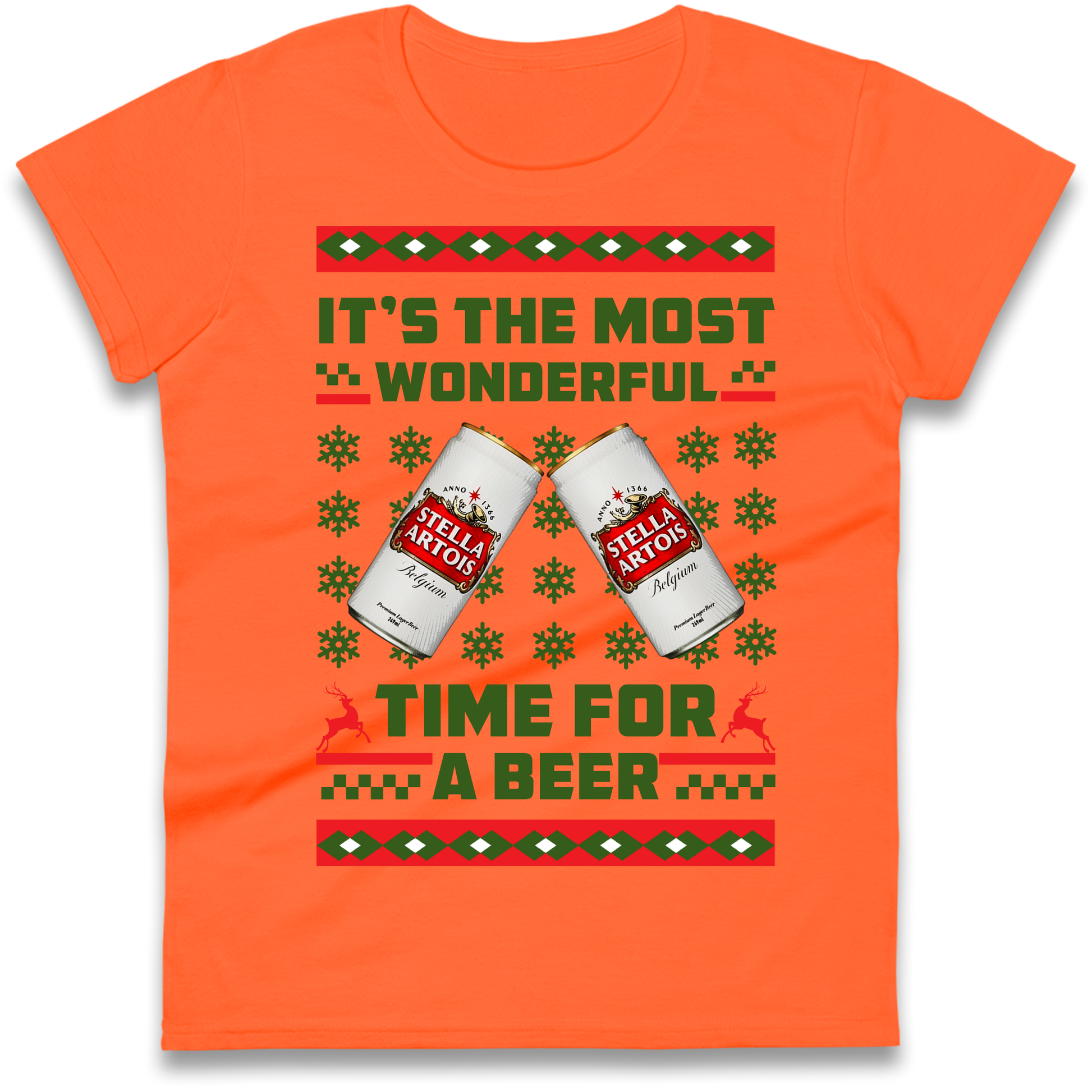 Its The Most Wonderful Time for A Beer Stella Christmas Ladies Shirt