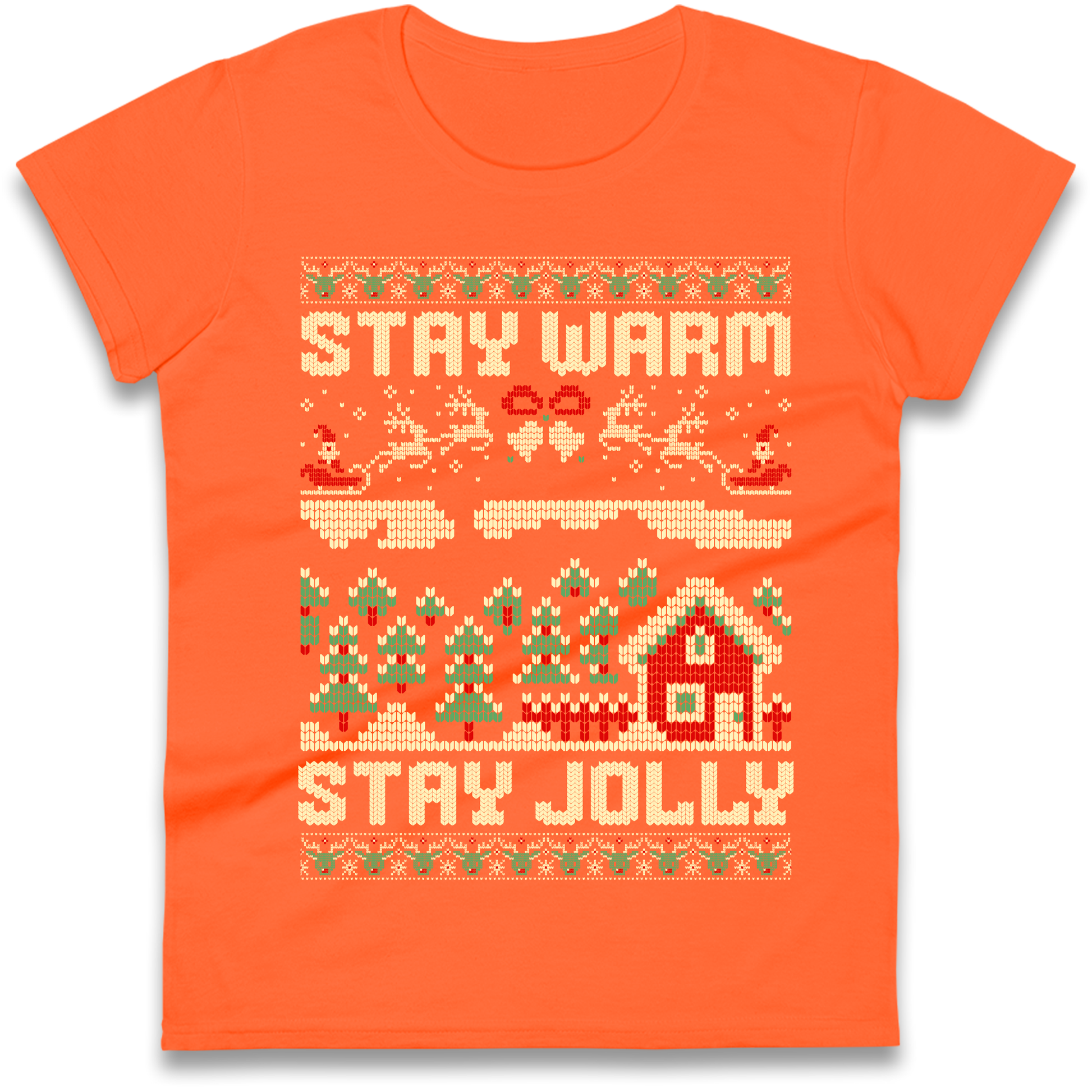 Stay Warm Stay Jolly Christmas Ladies Shirt