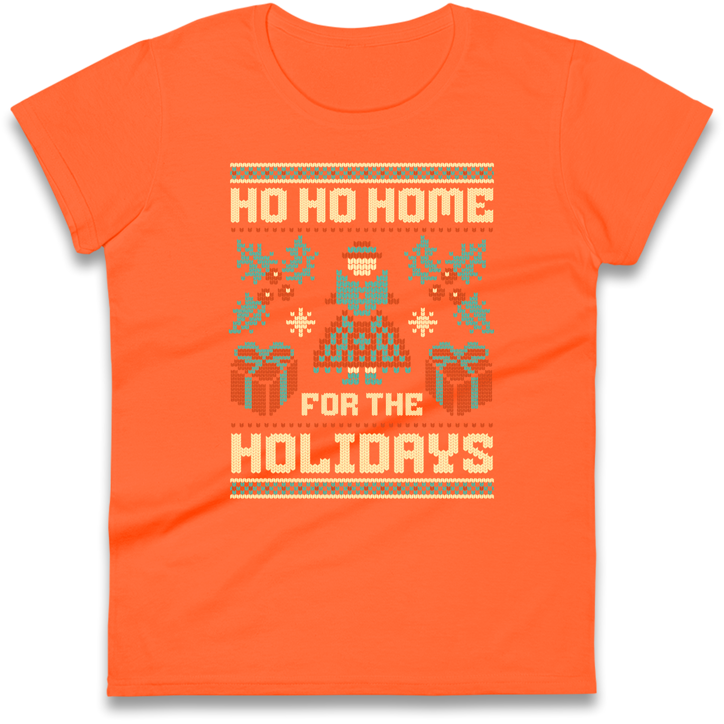 HO HO Home For the Holidays Christmas Ladies Shirt