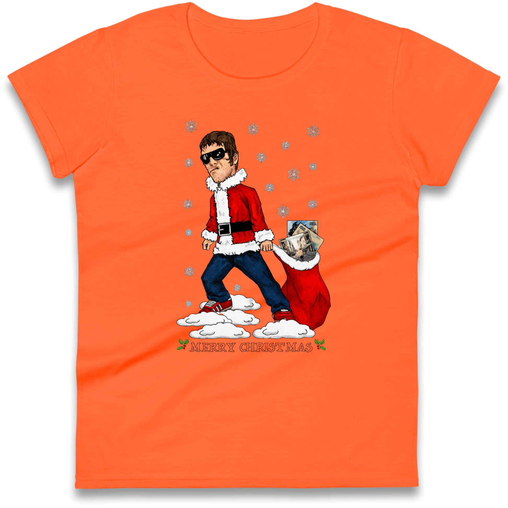 Liam Gallagher Christmas Santa Ladies Shirt