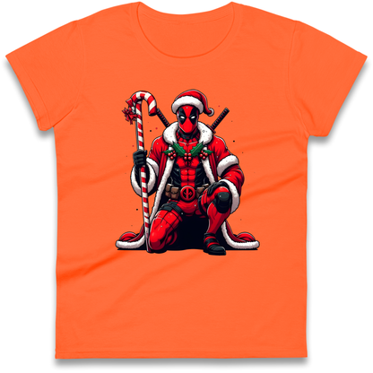 DeadPool Candy Cane Santa Ladies Shirt