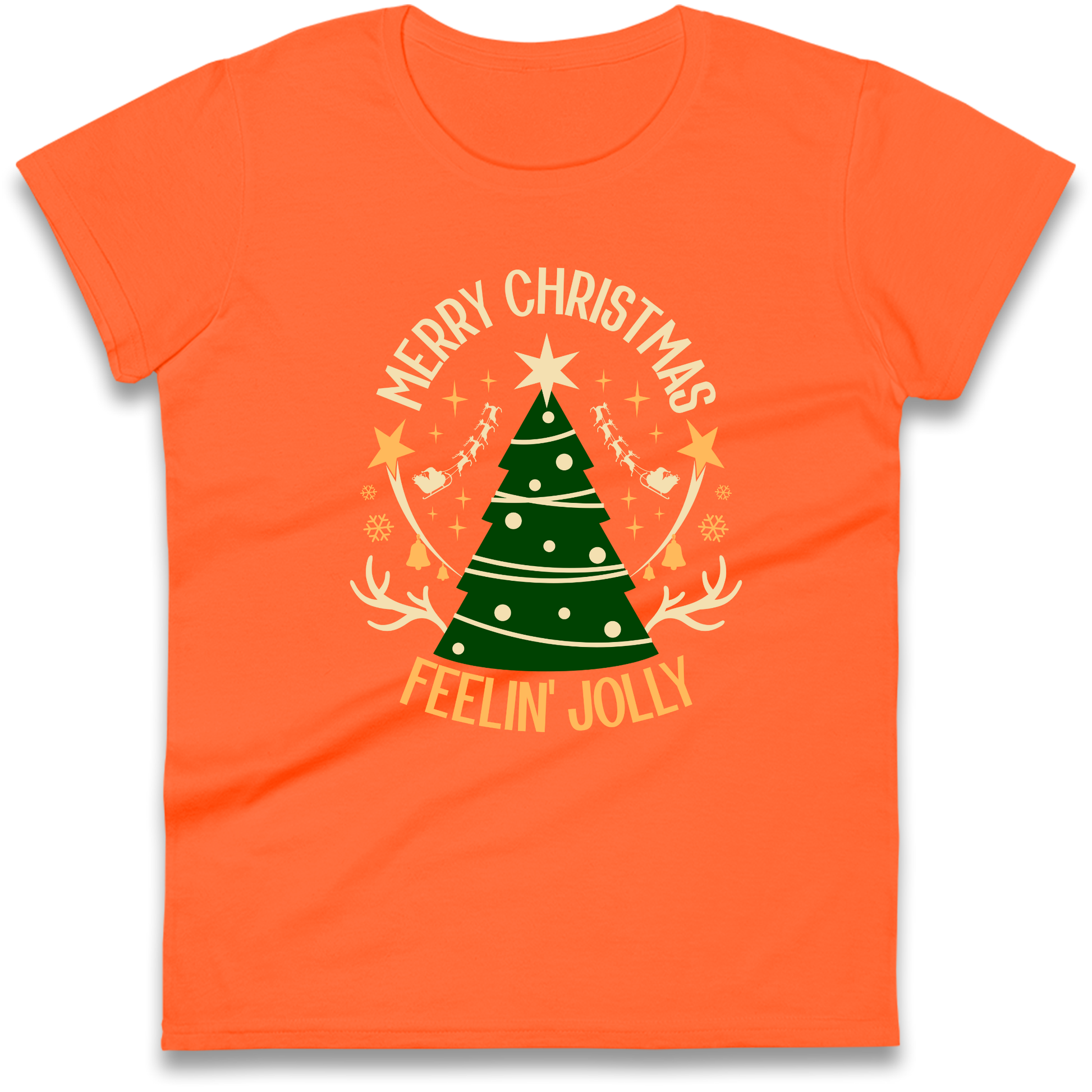 Merry Christmas Feeling Jolly Christmas Ladies Shirt