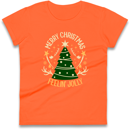 Merry Christmas Feeling Jolly Christmas Ladies Shirt