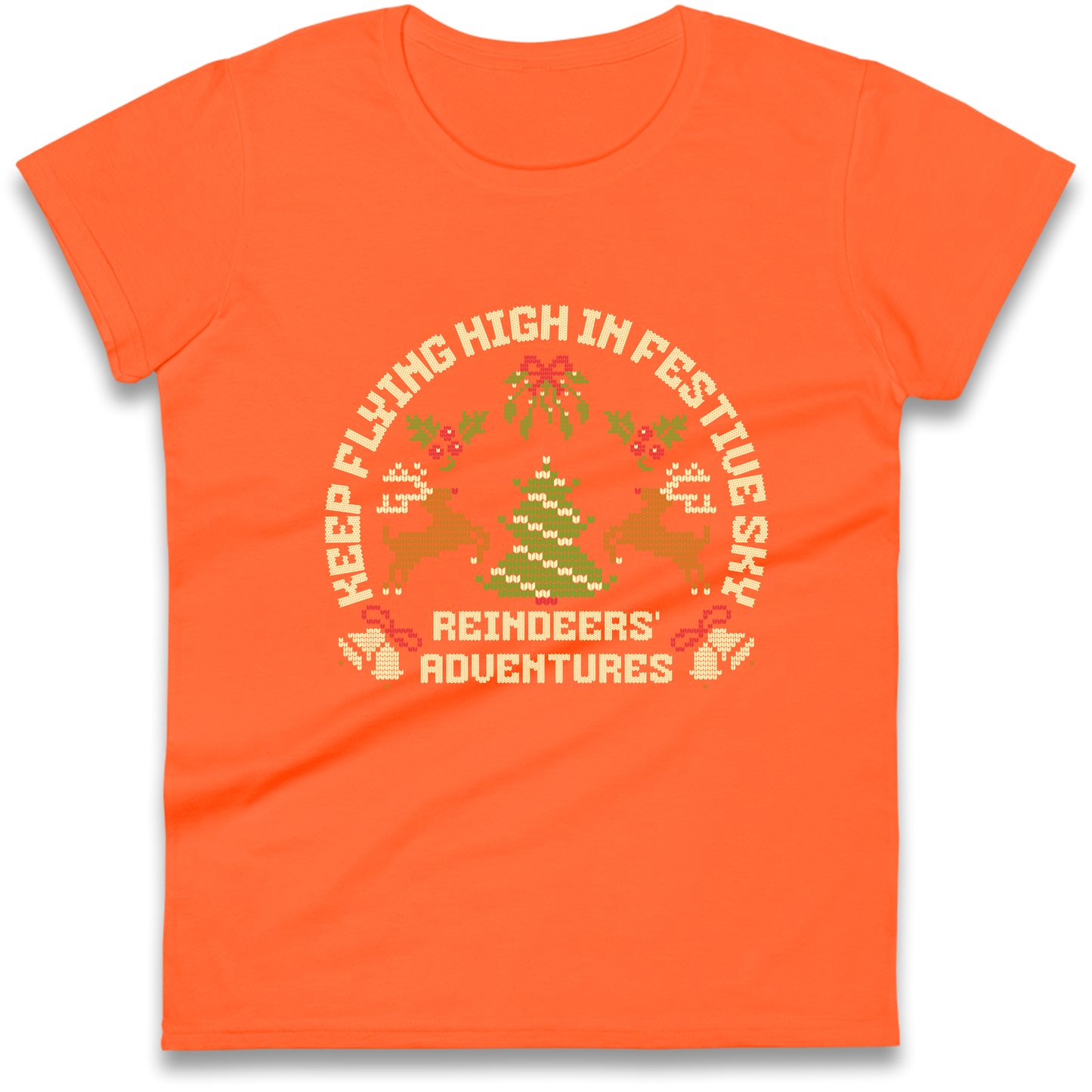 Keep Flying High In Festive Sky Christmas Ladies Shirt