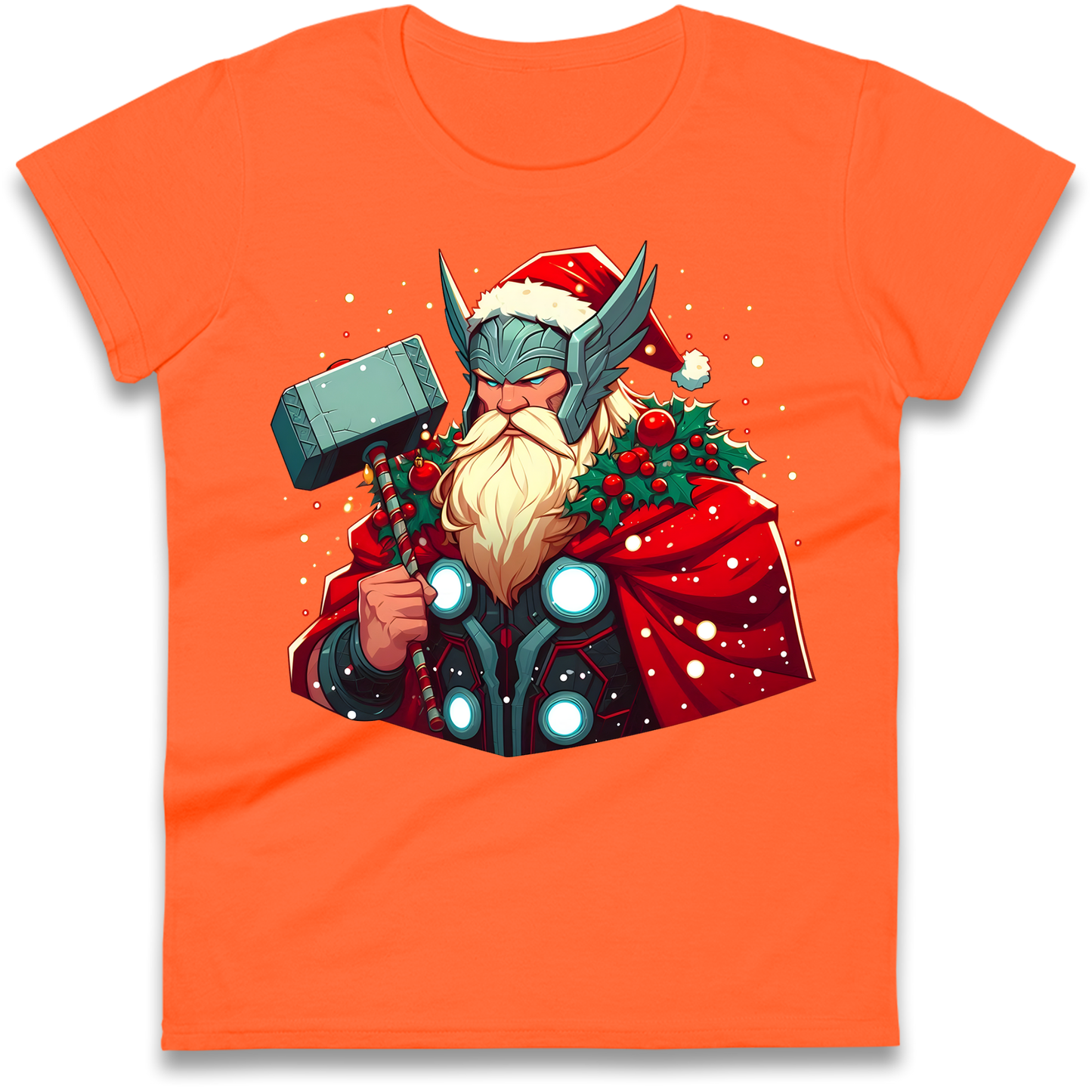 Viking Thor Santa Ladies Shirt