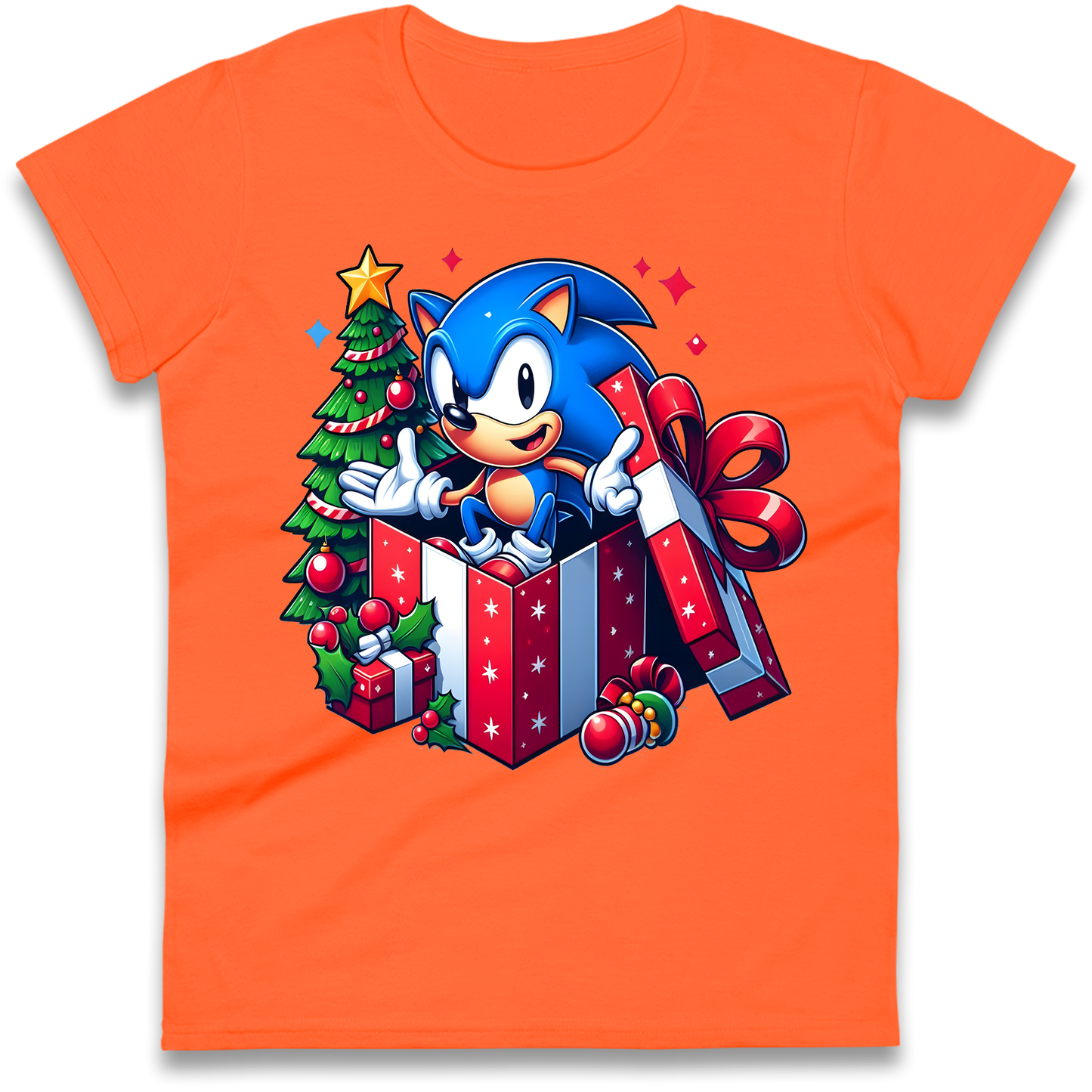 Sonic The Hedgehog Christmas Ladies Shirt