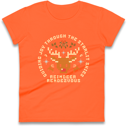 Reindeer Rendezvous Christmas Ladies Shirt