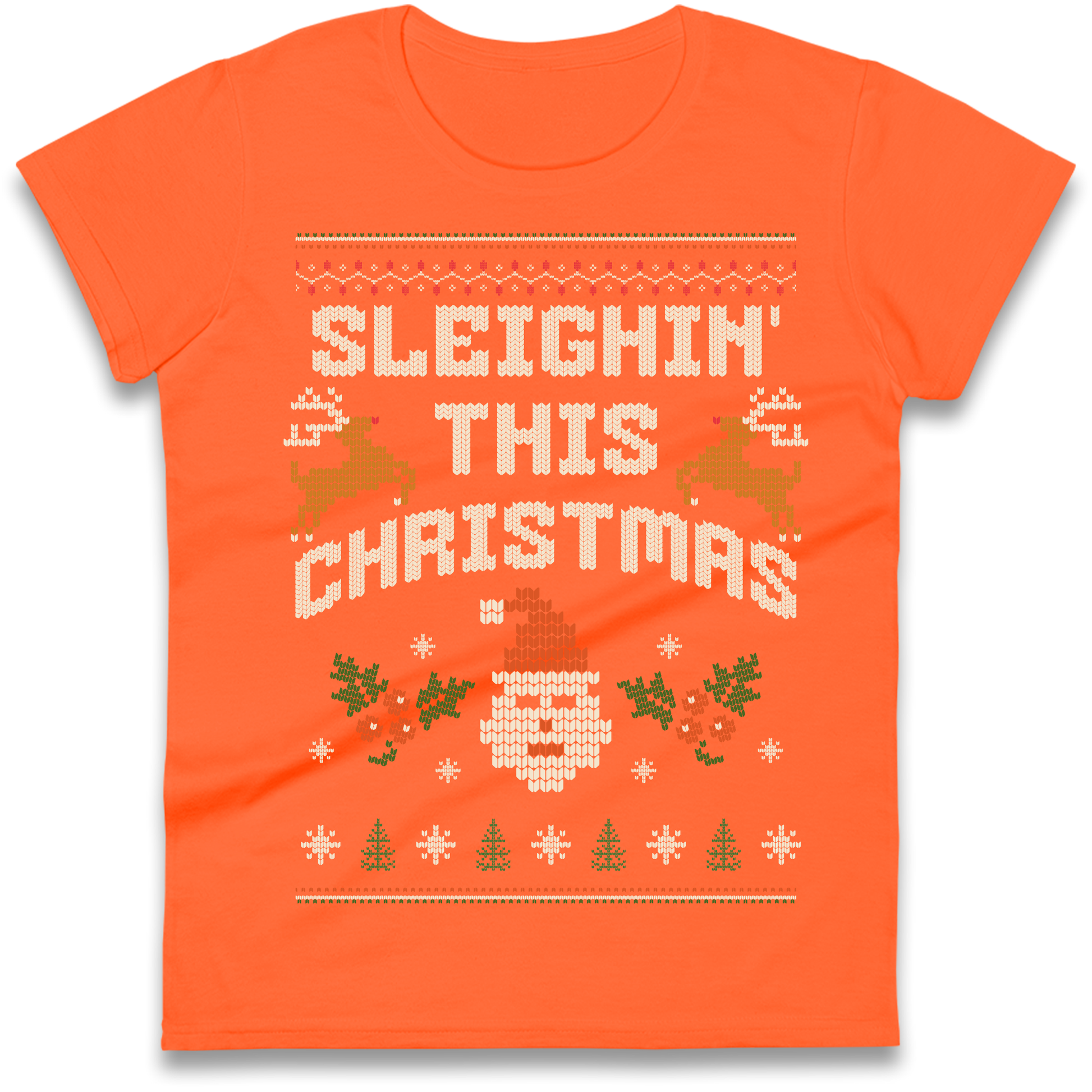 Sleighin This Christmas Christmas Ladies Shirt