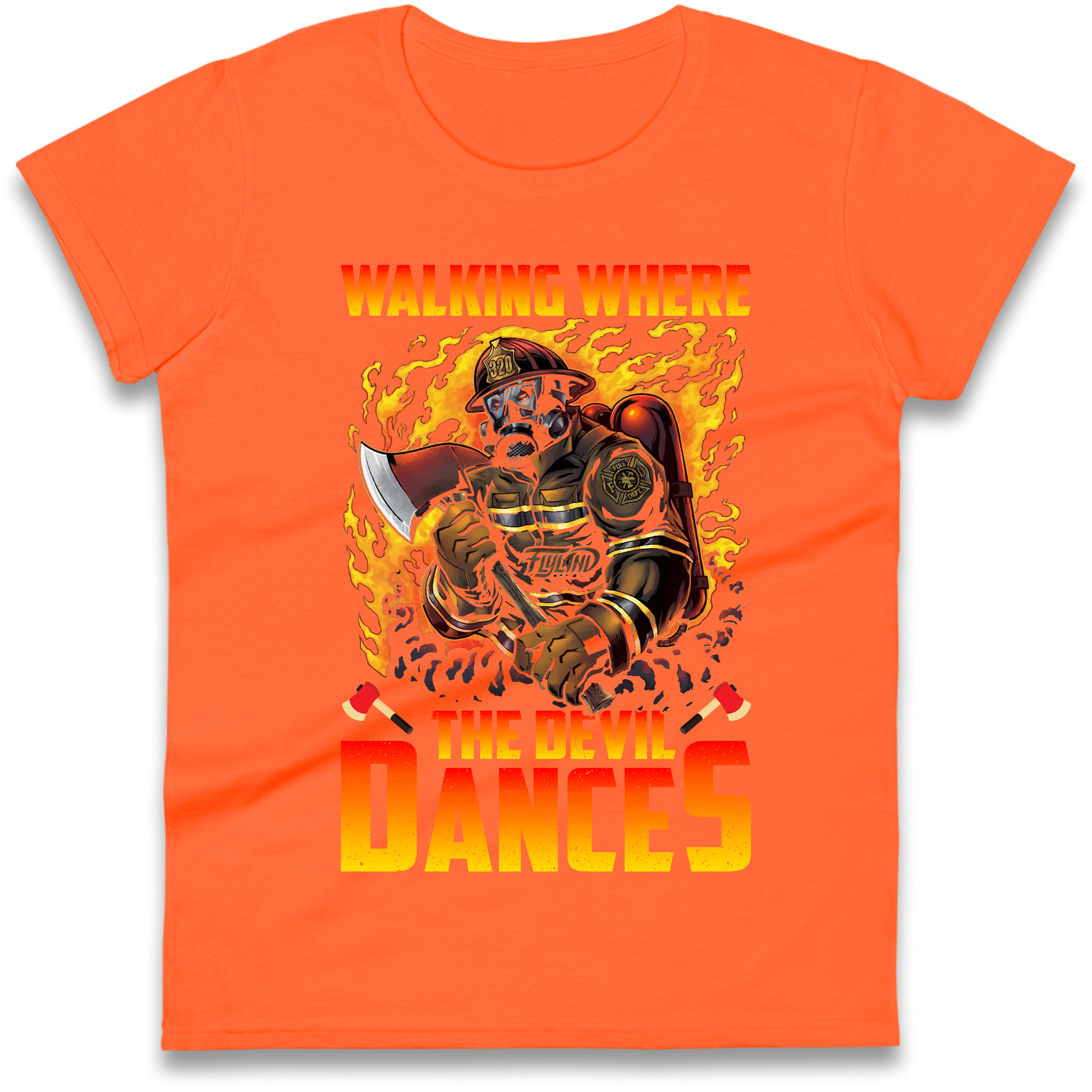 Walking Where The Devil Dances Ladies Shirt