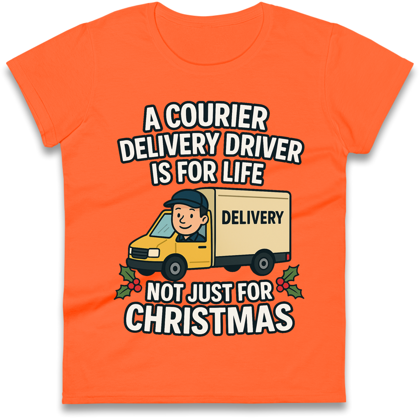 Courier Delivery Driver Christmas Ladies Shirt