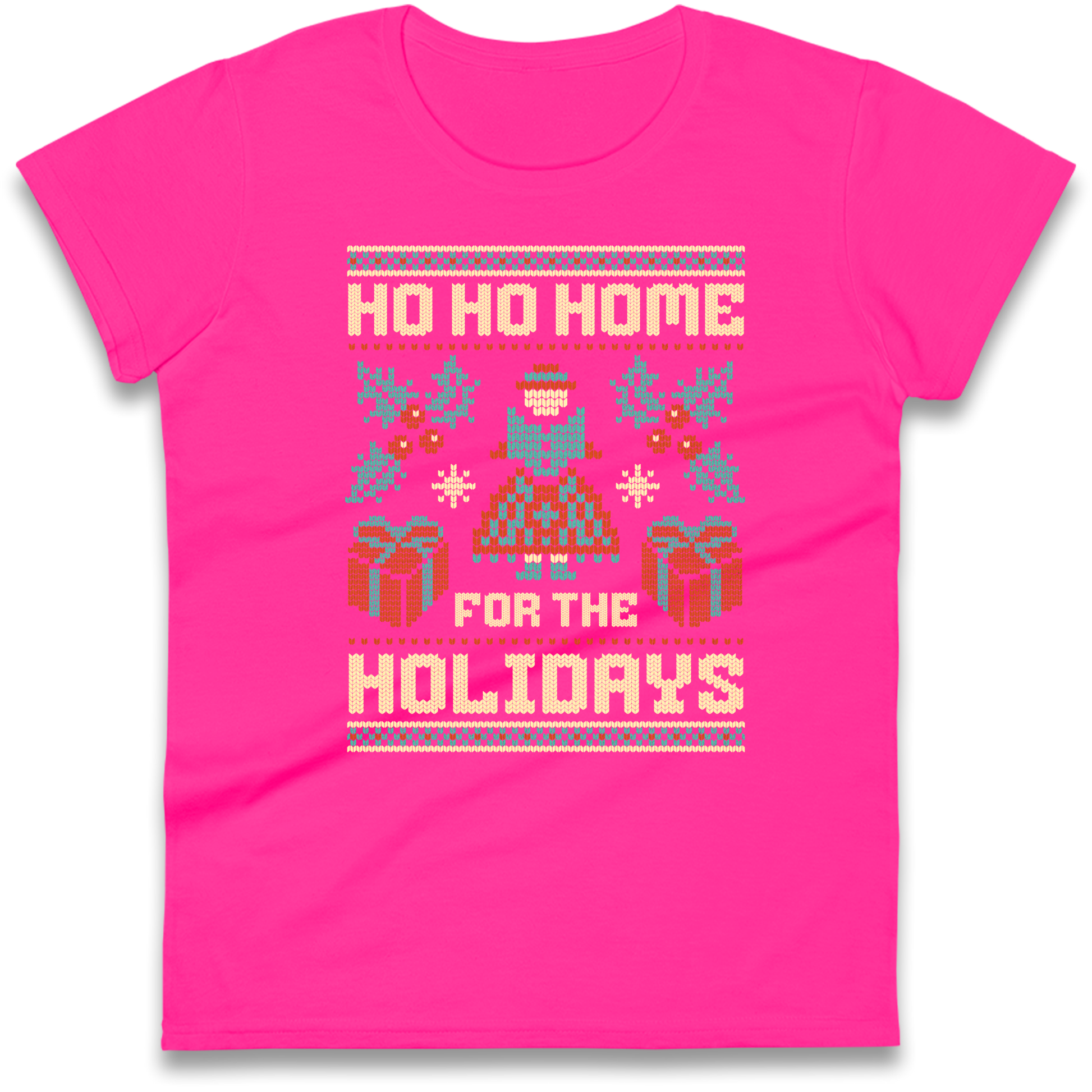 HO HO Home For the Holidays Christmas Ladies Shirt