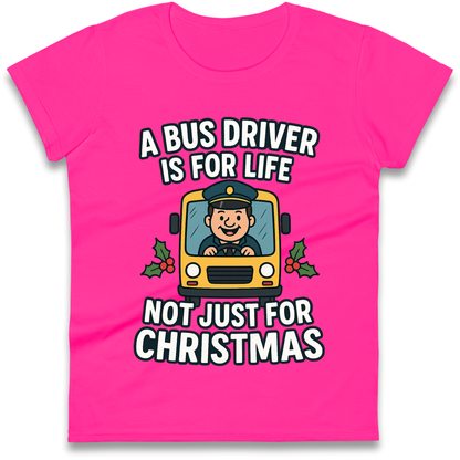 Bus Driver Christmas Ladies Shirt