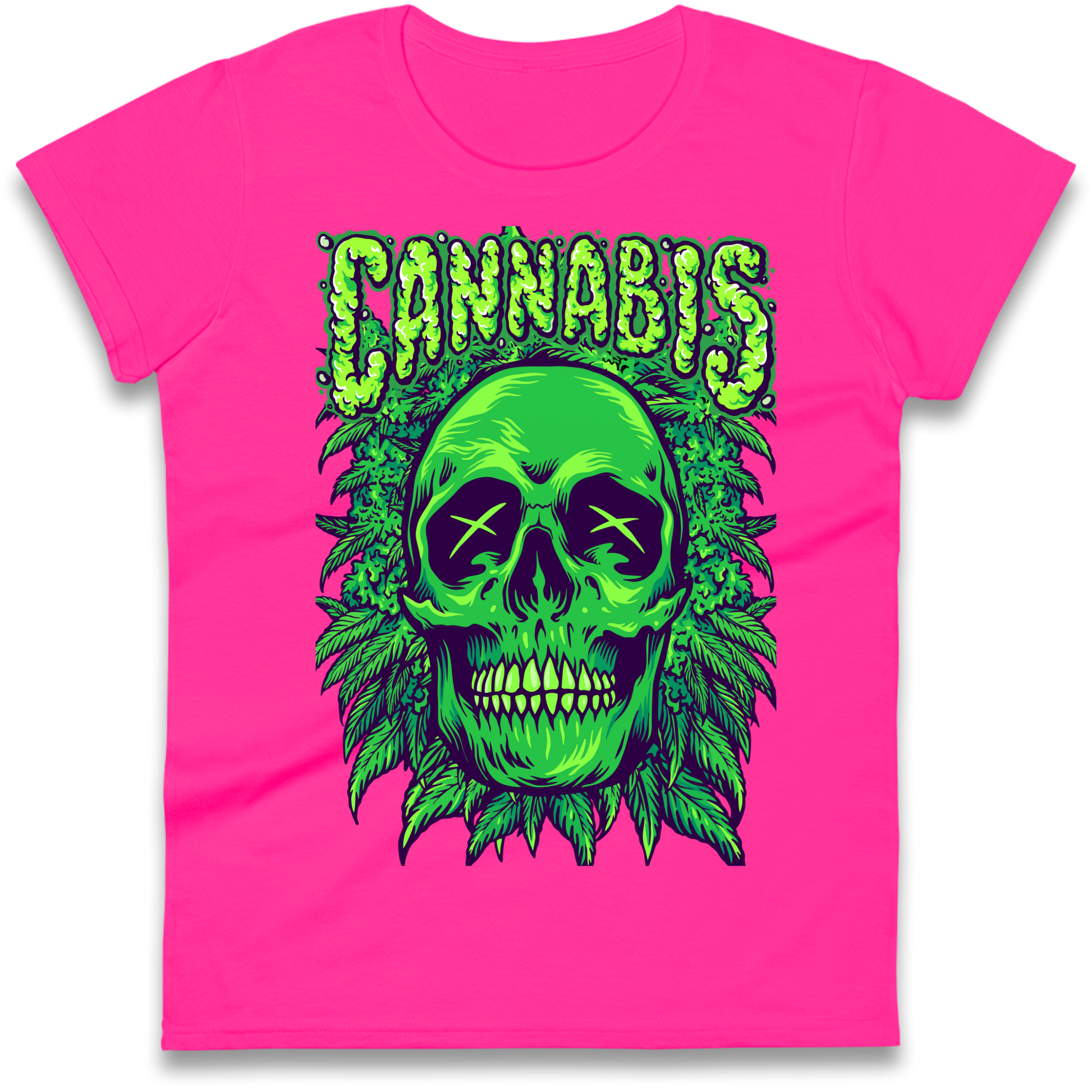 Cannabis Skull Ladies Shirt